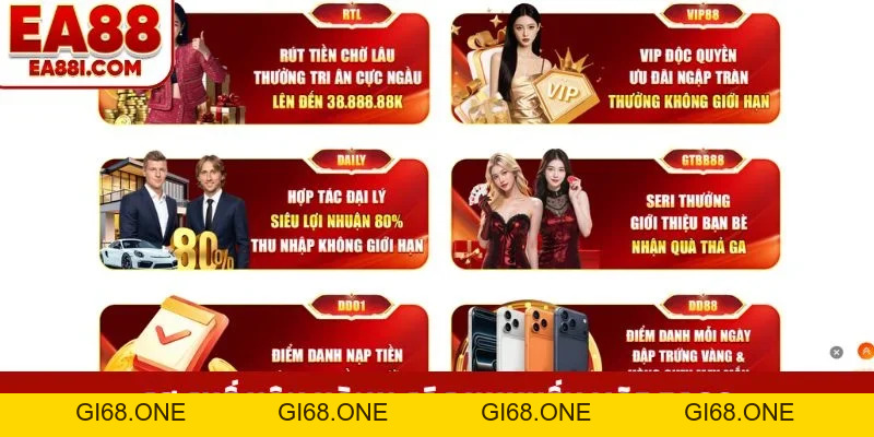 Khuyến Mãi EA88 - Bùng Nổ Ưu Đãi Nhận Quà Tặng Siêu Khủng - gi68