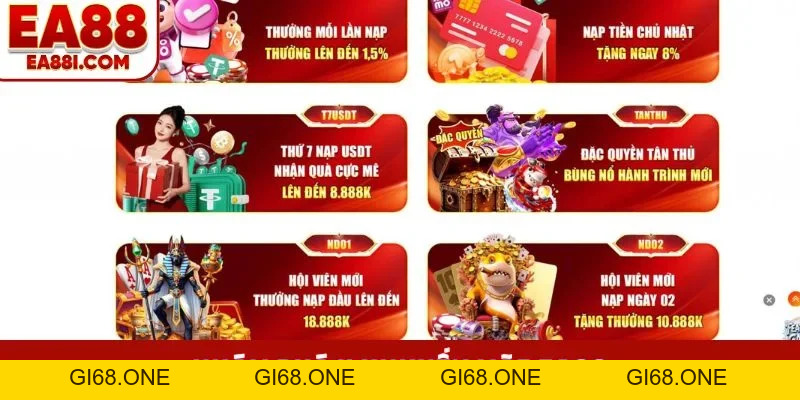 Khuyến Mãi EA88 - Bùng Nổ Ưu Đãi Nhận Quà Tặng Siêu Khủng - gi68
